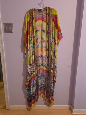 Vibrant Yellow Multi-Color Women's Kaftan